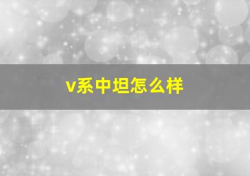 v系中坦怎么样