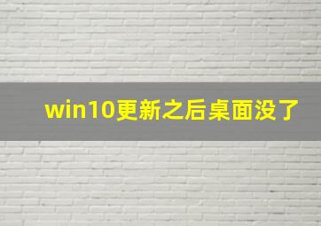 win10更新之后桌面没了