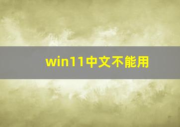 win11中文不能用