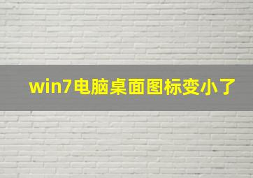 win7电脑桌面图标变小了