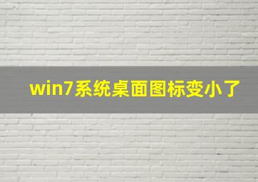 win7系统桌面图标变小了