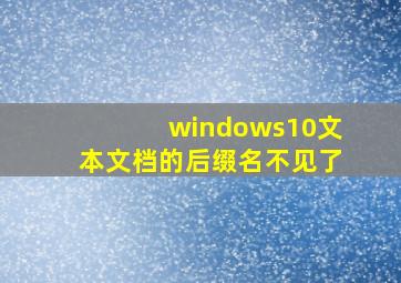 windows10文本文档的后缀名不见了