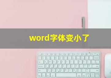 word字体变小了