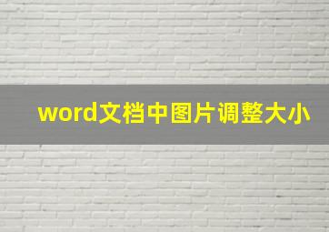 word文档中图片调整大小