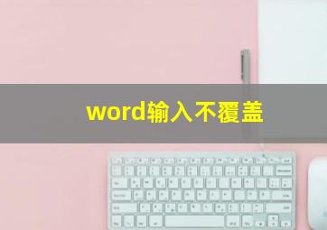 word输入不覆盖