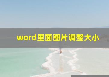 word里面图片调整大小