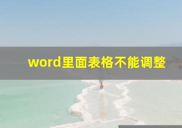 word里面表格不能调整