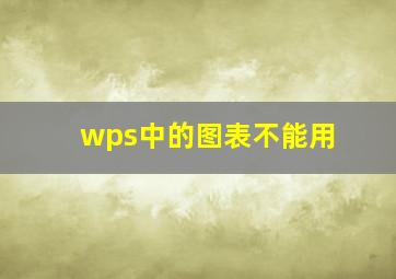 wps中的图表不能用