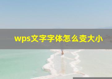 wps文字字体怎么变大小