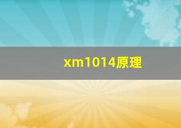 xm1014原理