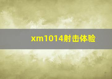 xm1014射击体验