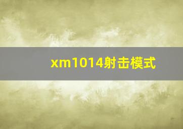 xm1014射击模式