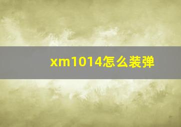 xm1014怎么装弹