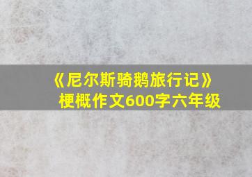 《尼尔斯骑鹅旅行记》梗概作文600字六年级