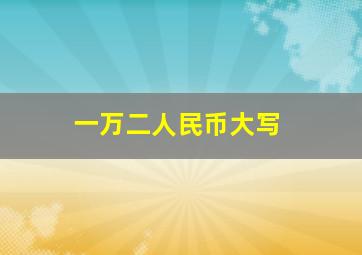 一万二人民币大写