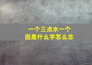 一个三点水一个因是什么字怎么念