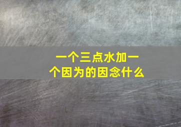 一个三点水加一个因为的因念什么