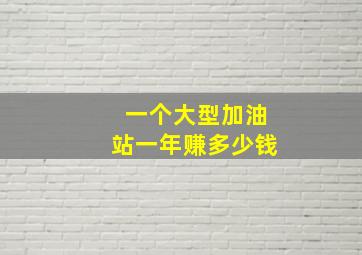 一个大型加油站一年赚多少钱