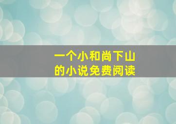 一个小和尚下山的小说免费阅读