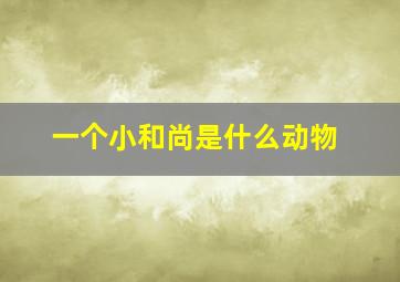 一个小和尚是什么动物