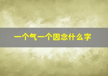 一个气一个因念什么字