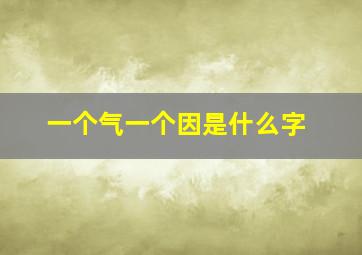 一个气一个因是什么字