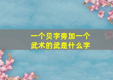 一个贝字旁加一个武术的武是什么字