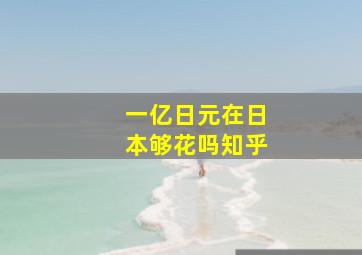 一亿日元在日本够花吗知乎