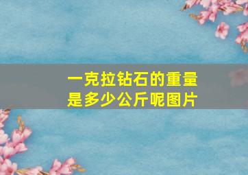 一克拉钻石的重量是多少公斤呢图片