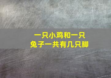 一只小鸡和一只兔子一共有几只脚