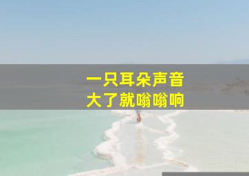 一只耳朵声音大了就嗡嗡响