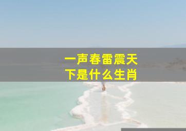 一声春雷震天下是什么生肖