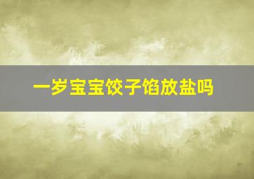 一岁宝宝饺子馅放盐吗