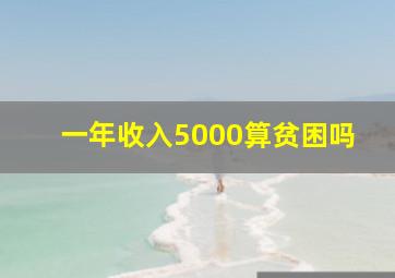 一年收入5000算贫困吗