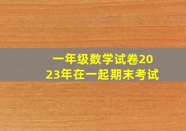 一年级数学试卷2023年在一起期末考试