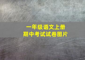 一年级语文上册期中考试试卷图片