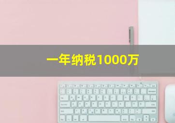 一年纳税1000万