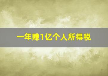 一年赚1亿个人所得税