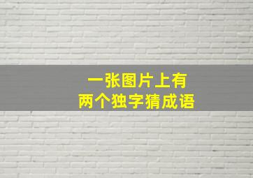 一张图片上有两个独字猜成语