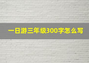 一日游三年级300字怎么写