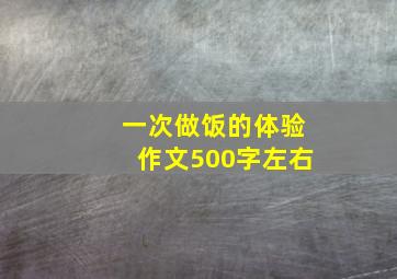 一次做饭的体验作文500字左右