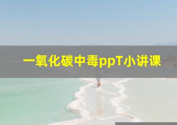 一氧化碳中毒ppT小讲课