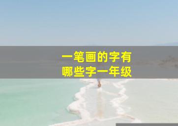 一笔画的字有哪些字一年级