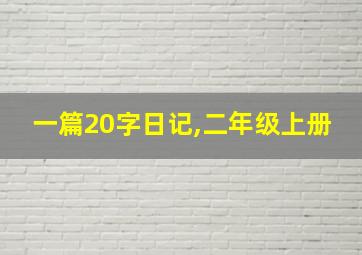 一篇20字日记,二年级上册