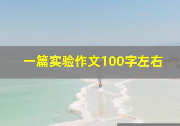 一篇实验作文100字左右