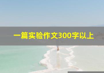 一篇实验作文300字以上