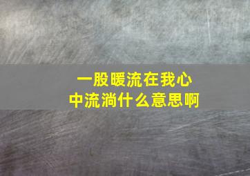 一股暖流在我心中流淌什么意思啊