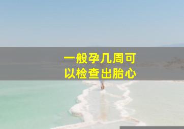 一般孕几周可以检查出胎心