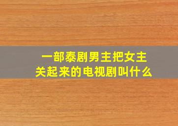 一部泰剧男主把女主关起来的电视剧叫什么