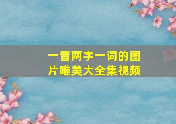 一音两字一词的图片唯美大全集视频